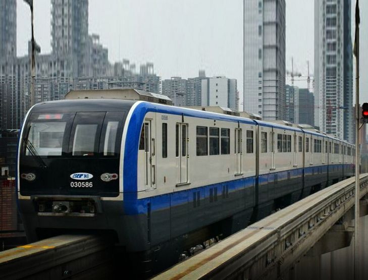 China Monorail transportation hd video